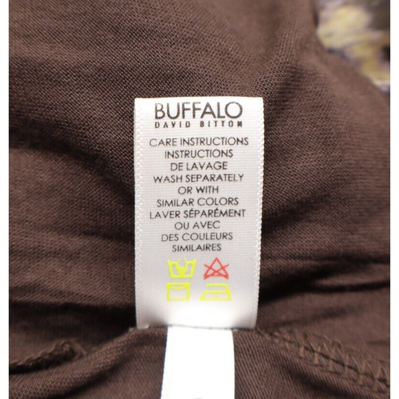 Buffalo by David Bitton Sheer Leopard Print Long Sleeve Dress Leather Detail S - Picture 8 of 10